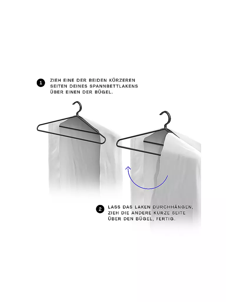 SCHLAFGUT | Appendiabiancheria LOOP 45,5 cm Nero |