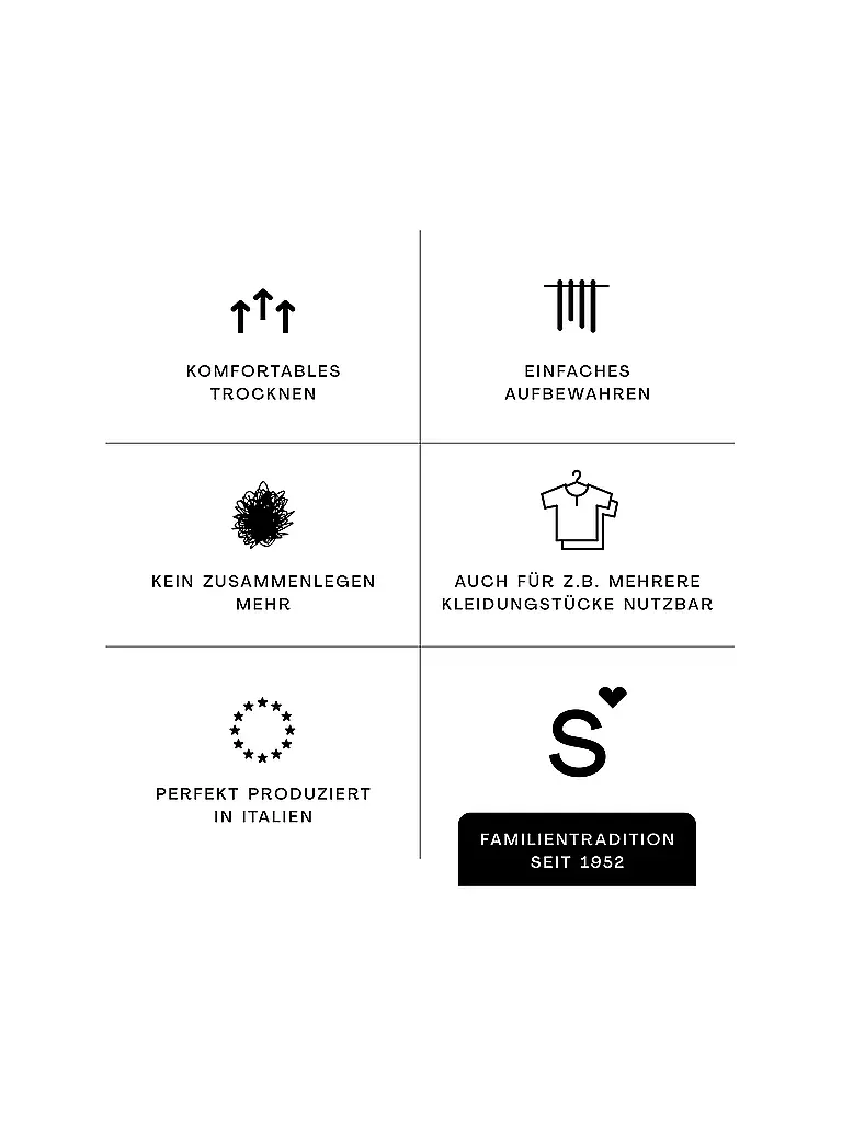 SCHLAFGUT | Appendiabiancheria LOOP 45,5 cm Nero |