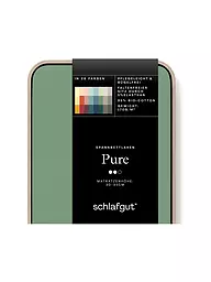 SCHLAFGUT | Lenzuolo con angoli in jersey PURE 90x200cm Giallo Chiaro S | Verde