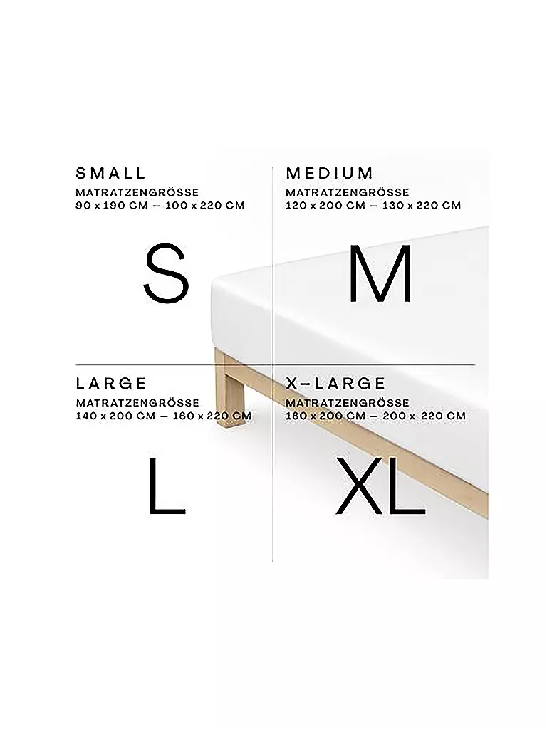 SCHLAFGUT | Lenzuolo con angoli in jersey PURE 120x200cm Full White M | 