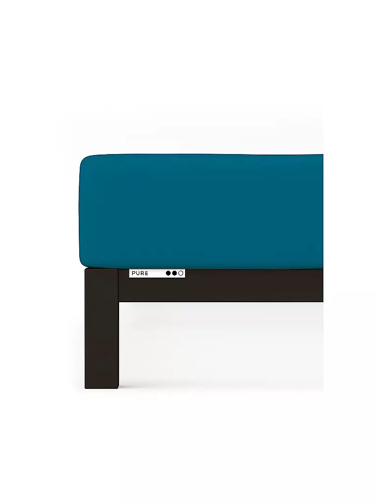 SCHLAFGUT | Lenzuolo con angoli in jersey PURE 140x200 cm Petrol Deep L | Petrolio