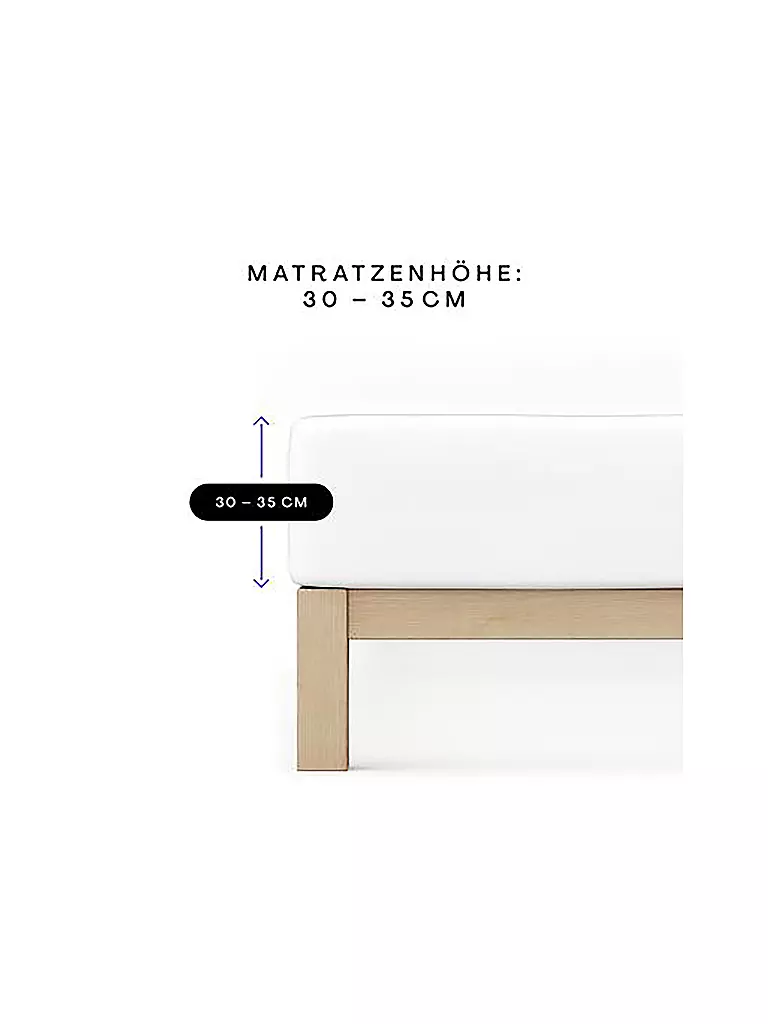SCHLAFGUT | Lenzuolo con angoli in jersey PURE 140x200cm Full White L | 