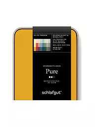 SCHLAFGUT | Lenzuolo con angoli in jersey PURE 140x200cm Grigio Chiaro L | Giallo
