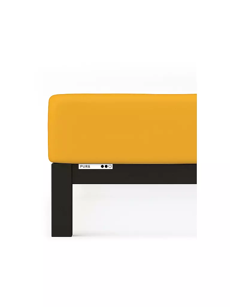 SCHLAFGUT | Lenzuolo con angoli in jersey PURE 140x200cm Giallo Intenso L | Giallo