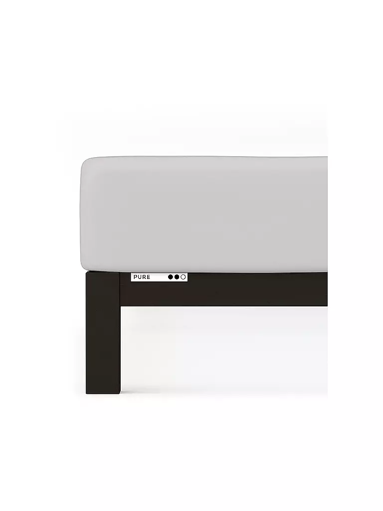 SCHLAFGUT | Lenzuolo con angoli in jersey PURE 140x200cm Grigio Chiaro L | Grigio chiaro