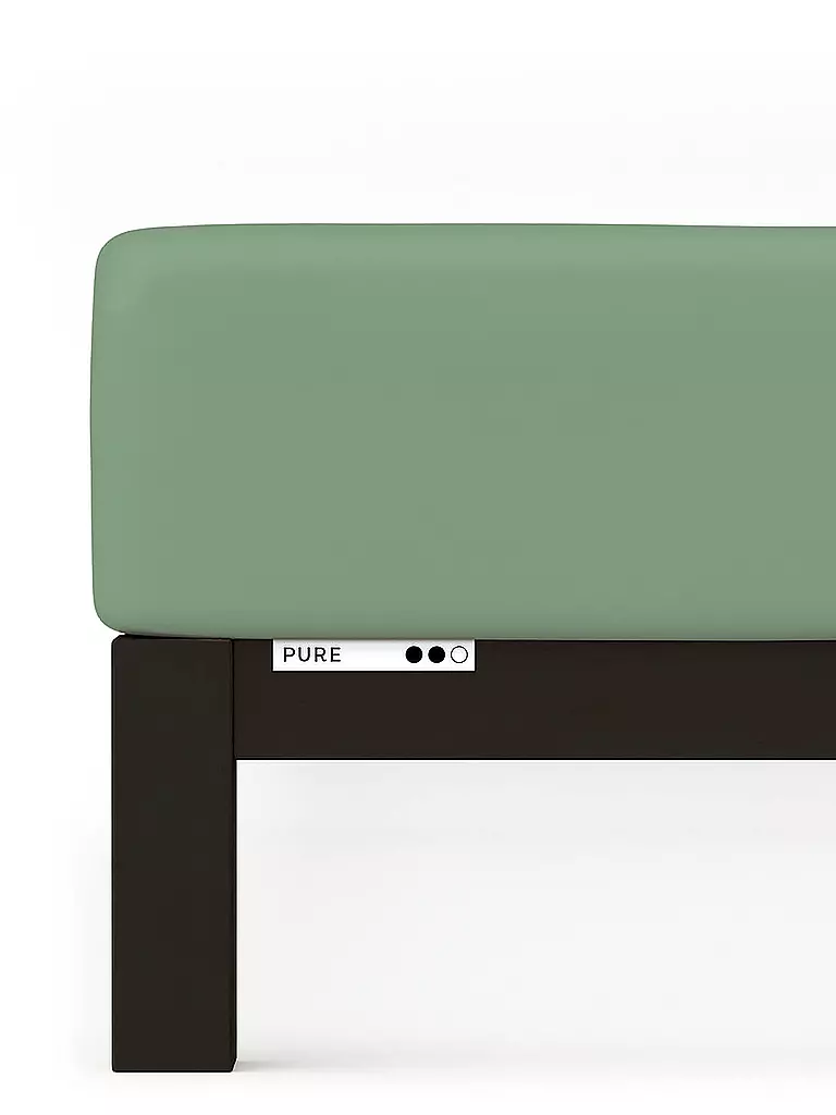 SCHLAFGUT | Lenzuolo con angoli in jersey PURE 140x200cm Verde Mid L | 