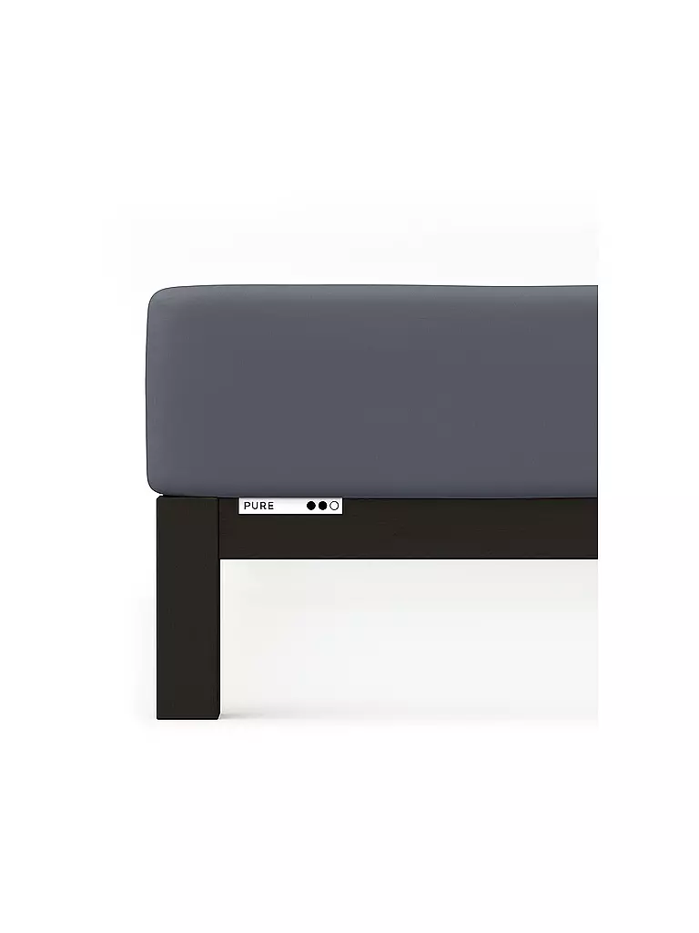 SCHLAFGUT | Lenzuolo con angoli in jersey PURE 180x200cm Grigio Profondo XL | Grigio