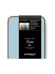 SCHLAFGUT | Lenzuolo con angoli in jersey PURE 90x200cm Giallo Chiaro S | Blu chiaro