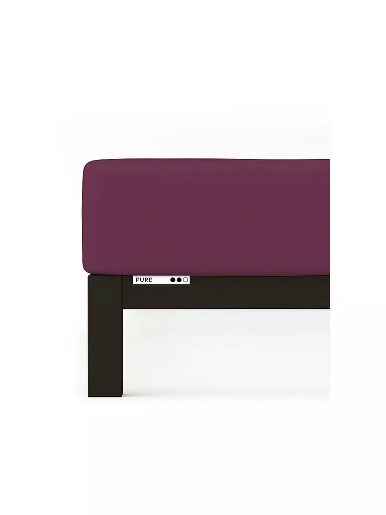 SCHLAFGUT | Lenzuolo con angoli in jersey PURE 90x200cm Purple Deep S | Bacca