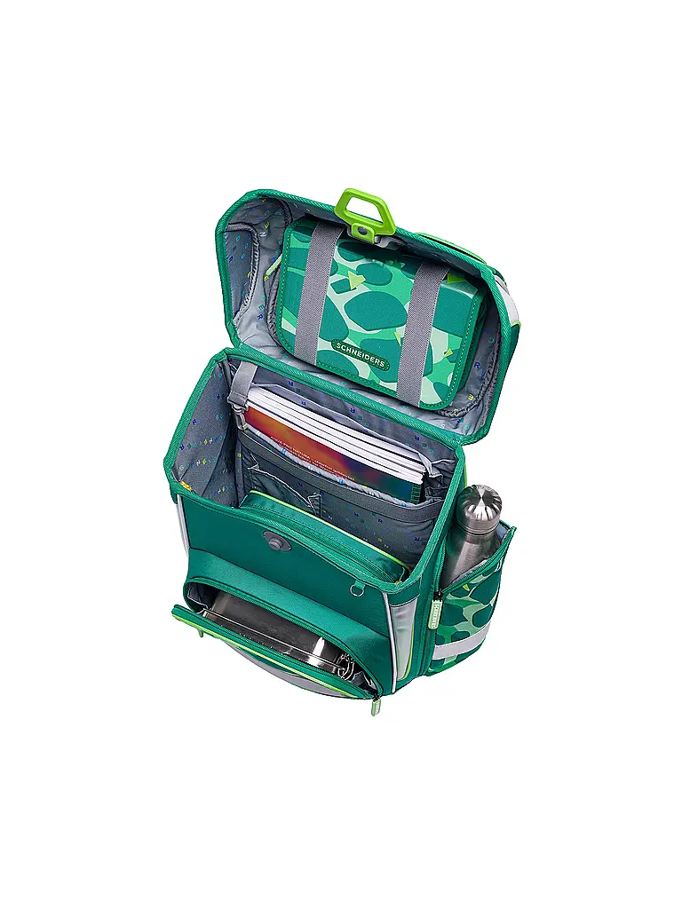 SCHNEIDERS | Set di zaini scolastici Ergolite 9 pz Anna Maria Damm Dino Dance | Verde