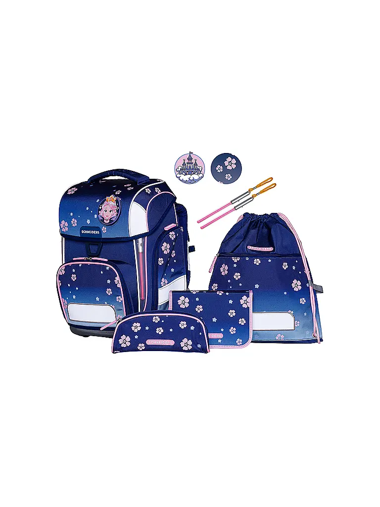 SCHNEIDERS | Set di zaini scolastici Ergolite 9 pz Blue Bloom | Blu