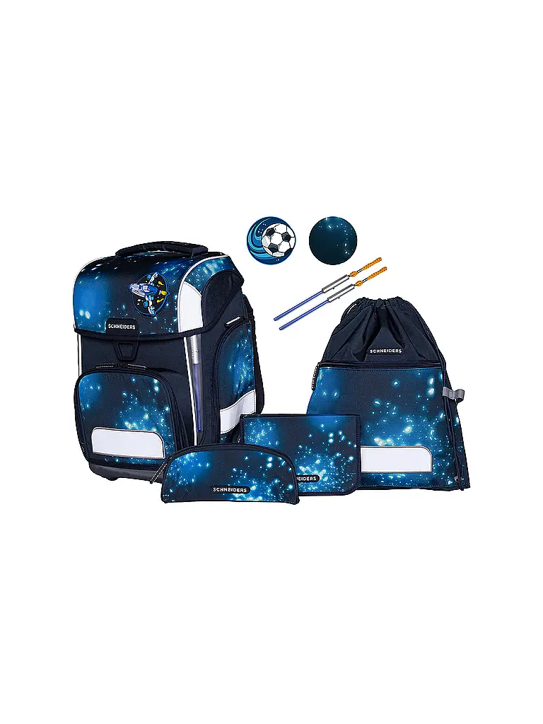 SCHNEIDERS | Set di zaini scolastici Ergolite 9 pz. Anna Maria Damm Deep Cosmos | Blu scuro