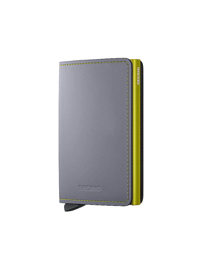 Portafoglio - Slimwallet Matte grey & lime grigio