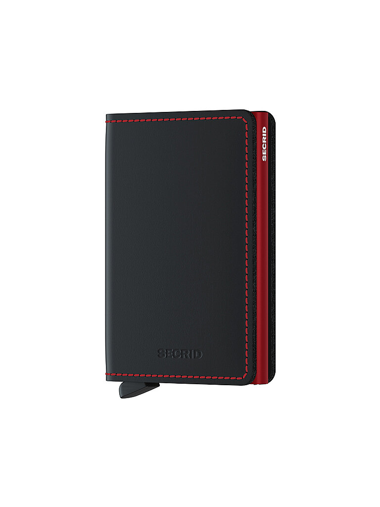 Portafoglio - Slimwallet nero opaco e rosso nero