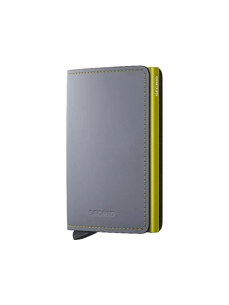 SECRID | Geldbörse - Slimwallet grey & lime | Grigio