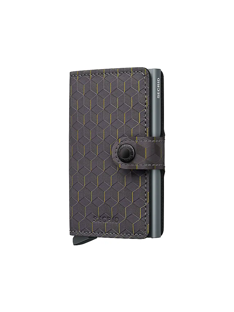 SECRID | Geldbörse Miniwallet Optical Mini Grey Yellow | Grigio