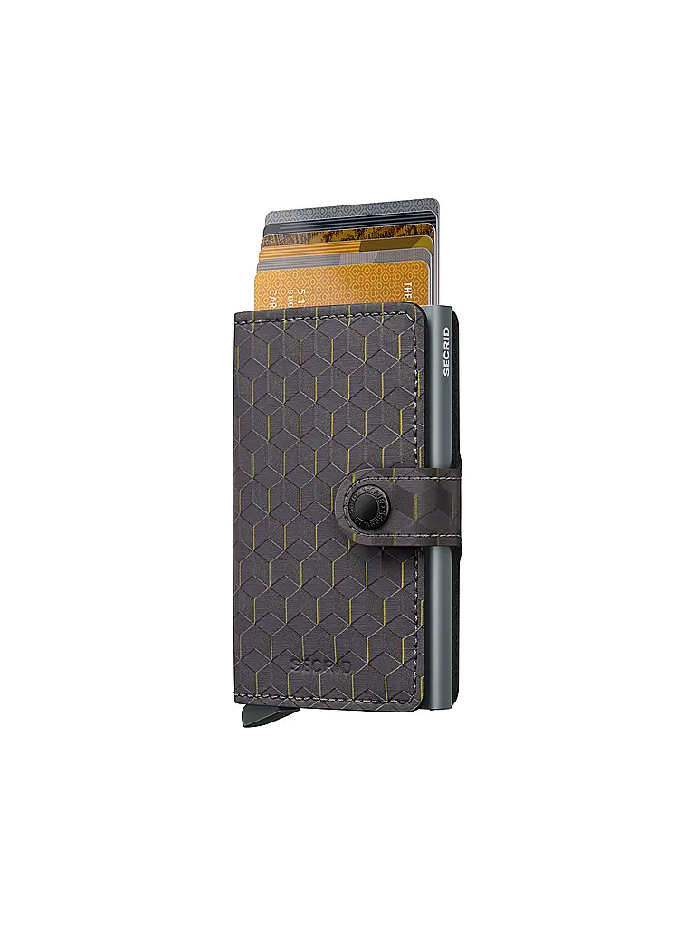 SECRID | Geldbörse Miniwallet Optical Mini Grey Yellow | Grigio