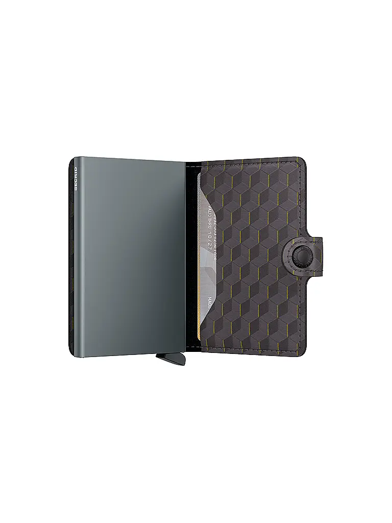SECRID | Geldbörse Miniwallet Optical Mini Grey Yellow | Grigio