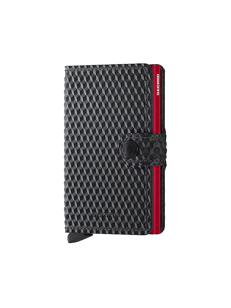 SECRID | Portafoglio - Miniwallet Cubic Nero Rosso | Nero