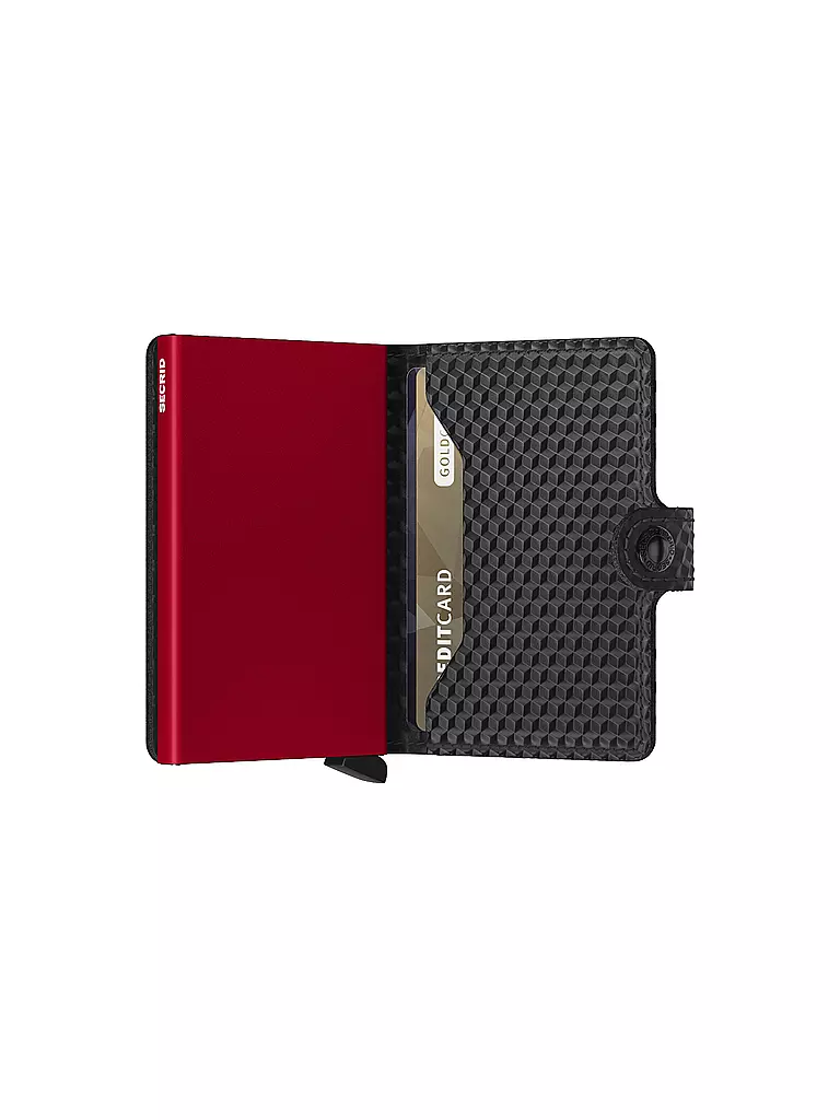 SECRID | Portafoglio - Miniwallet Cubic Nero Rosso |