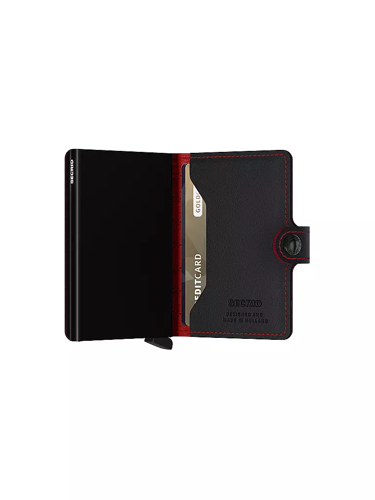 SECRID | Portafoglio - Miniwallet Fuel Perforated Nero Rosso | 