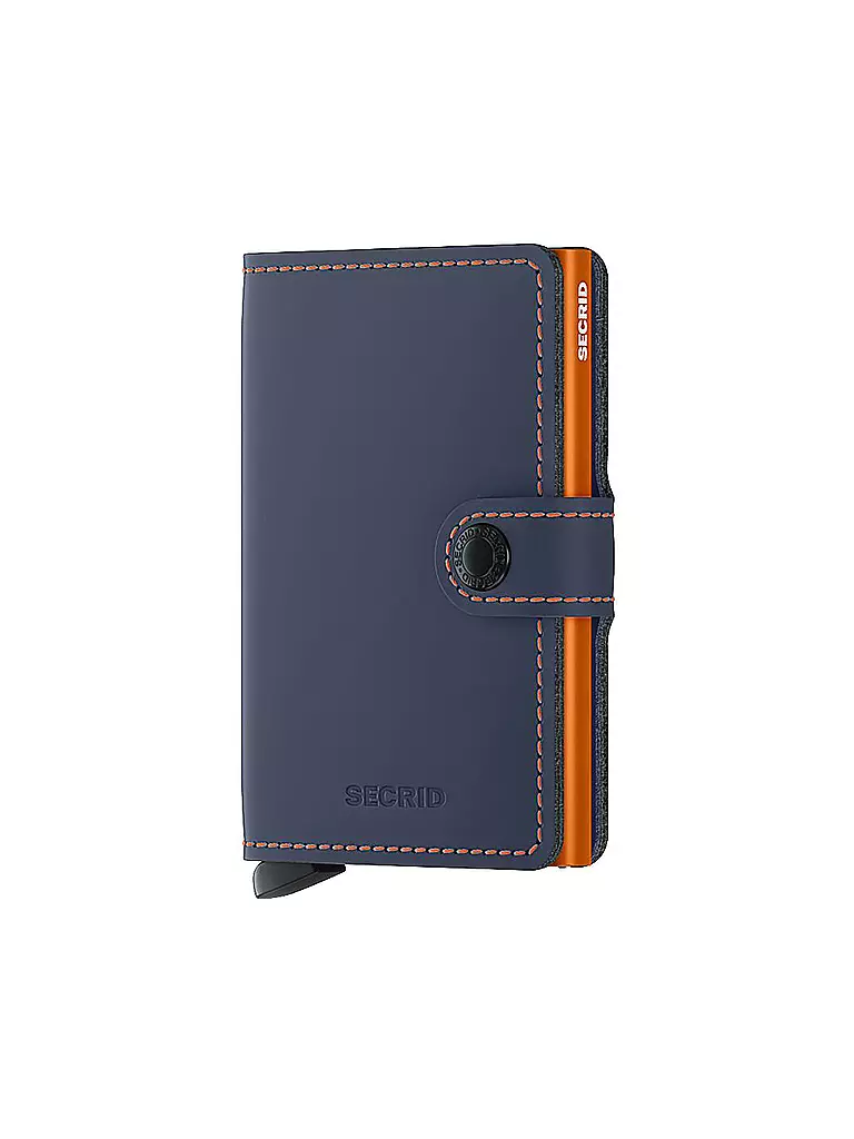 SECRID | Portafoglio - Miniwallet Matte Night Blue Orange | Blu scuro