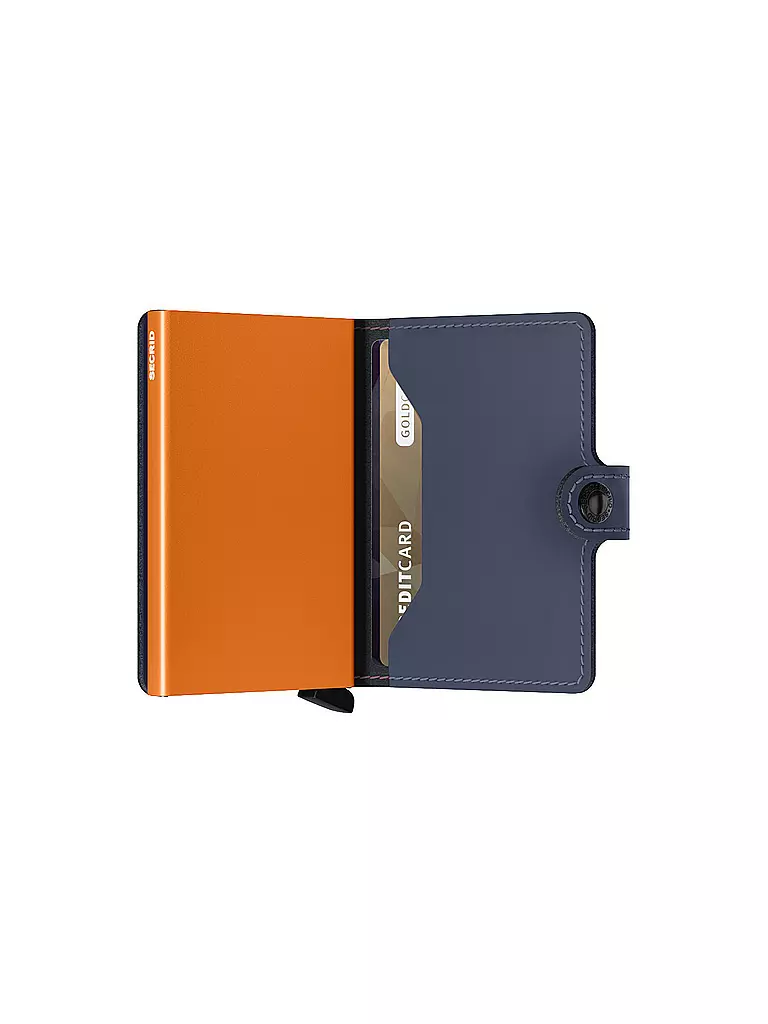 SECRID | Portafoglio - Miniwallet Matte Night Blue Orange | 