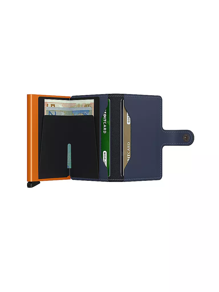 SECRID | Portafoglio - Miniwallet Matte Night Blue Orange | 