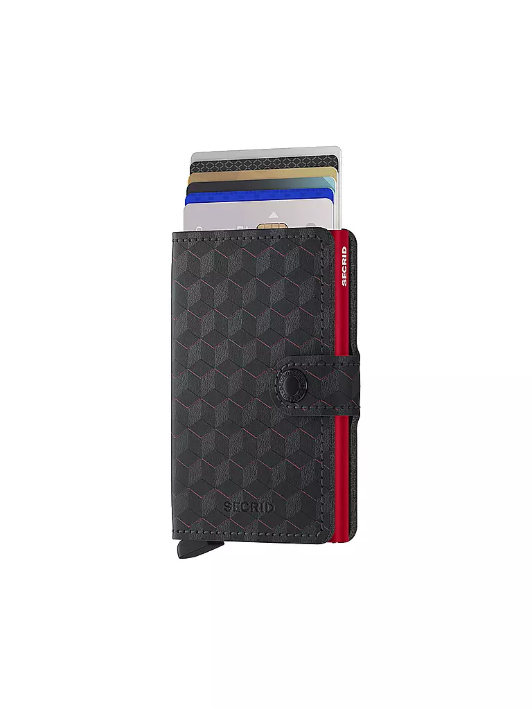 SECRID | Portafoglio - Miniwallet Optical Mini Nero Rosso | 