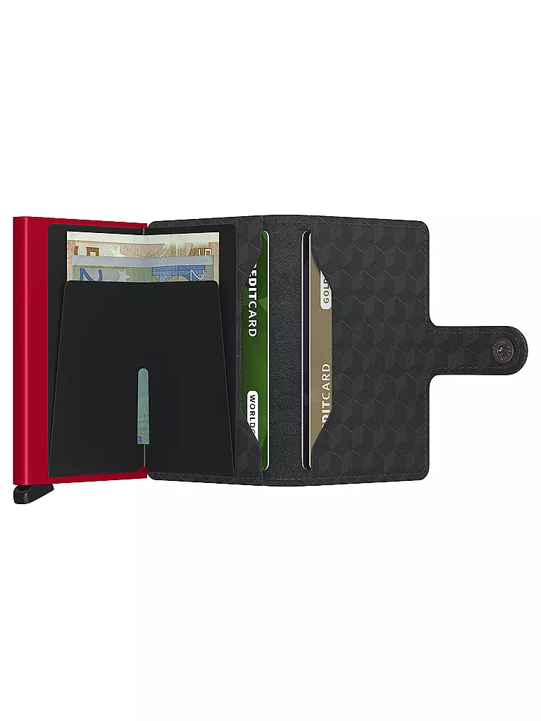 SECRID | Portafoglio - Miniwallet Optical Mini Nero Rosso | 