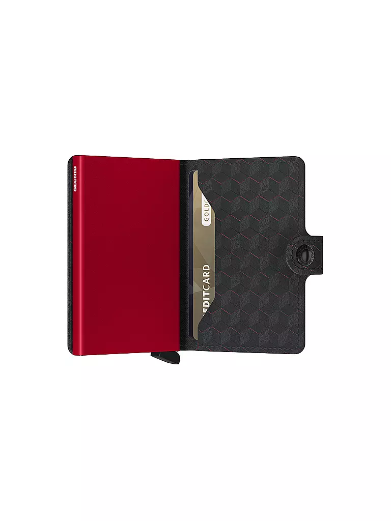 SECRID | Portafoglio - Miniwallet Optical Mini Nero Rosso | 