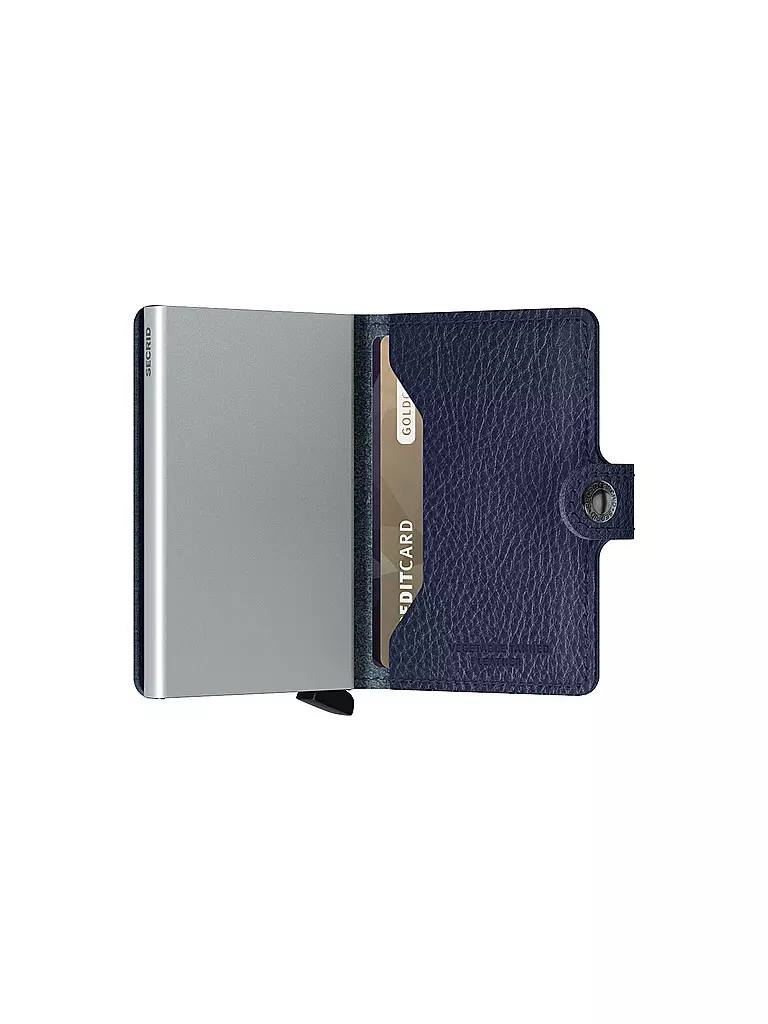 SECRID | Portafoglio - Miniwallet Vegetable Tanned Mini Navy/Silver | Blu