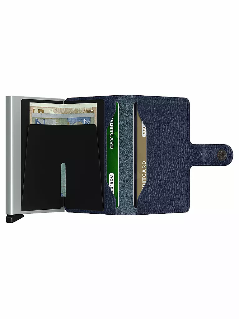 SECRID | Portafoglio - Miniwallet Vegetable Tanned Mini Navy/Silver | 