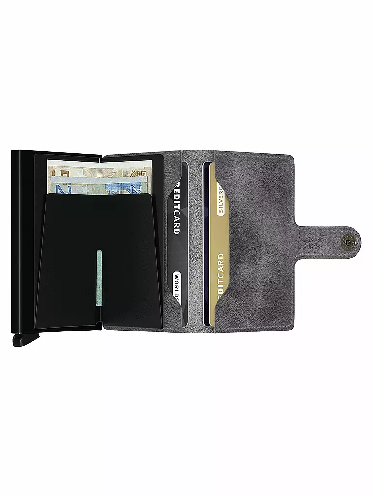 SECRID | Portafoglio - Miniwallet Vintage Mini Grigio Nero | 