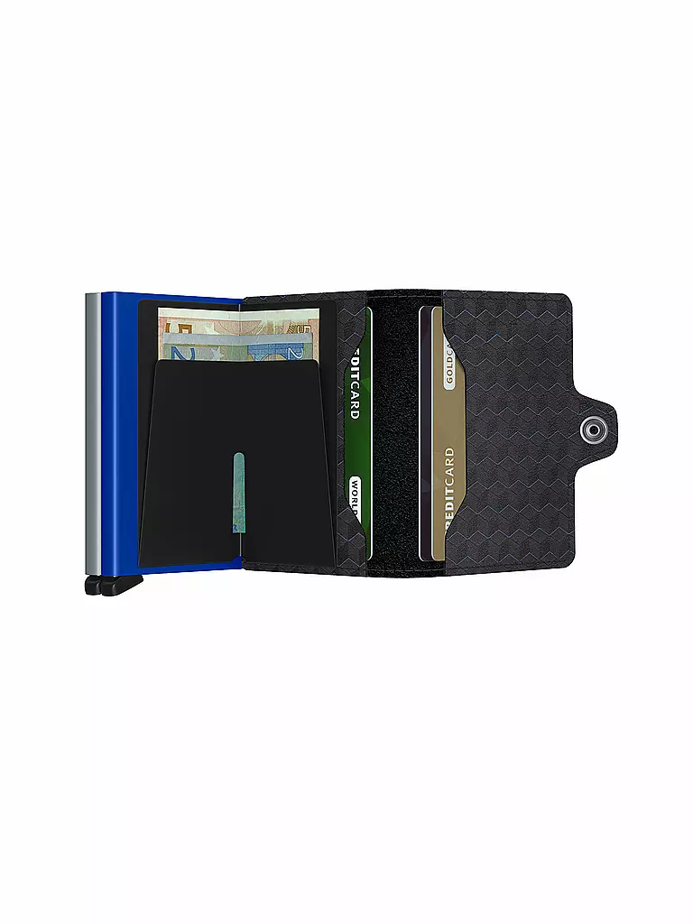 SECRID | Portafoglio - Twinwallet Optical Twin Titanium Blue | Blu scuro