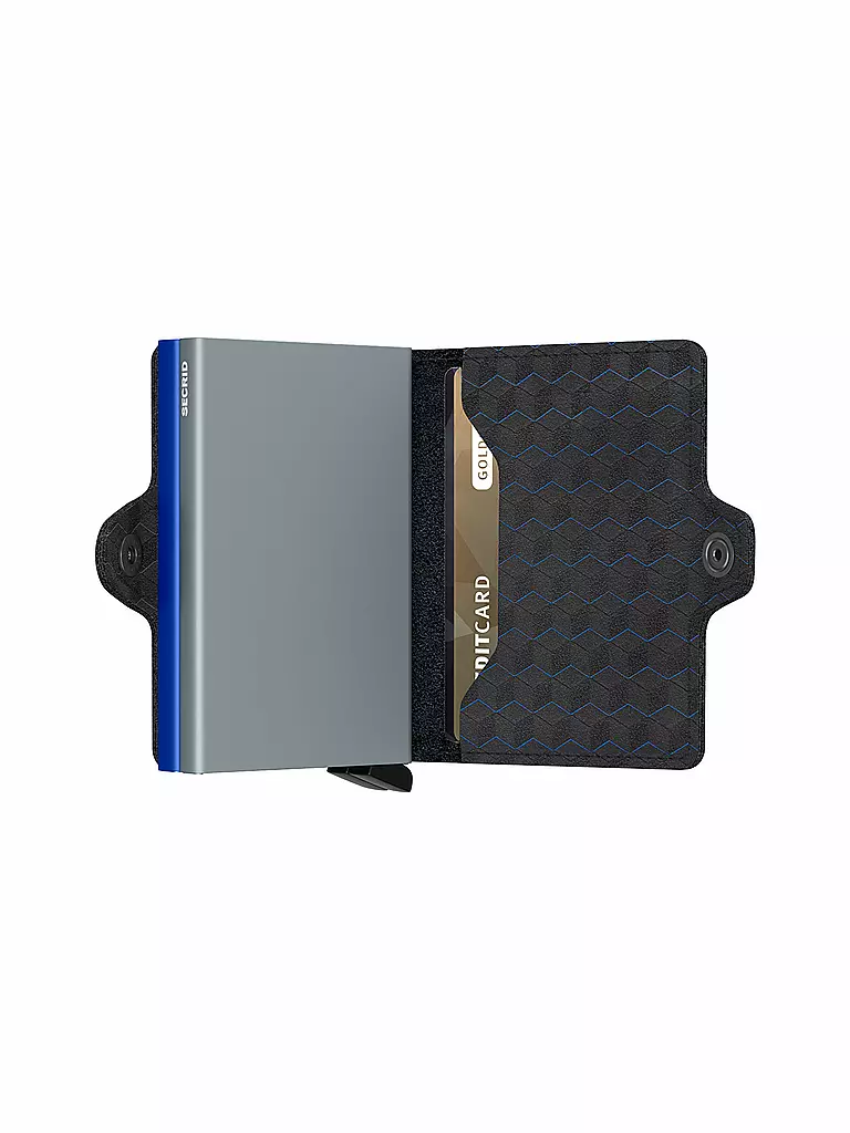 SECRID | Portafoglio - Twinwallet Optical Twin Titanium Blue | 