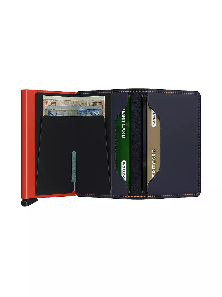SECRID | Portafoglio SLIMWALLET MATTE Nightblue & Orange | 