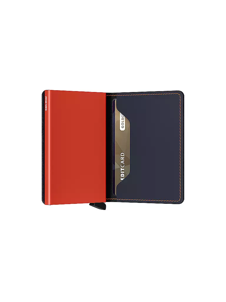 SECRID | Portafoglio SLIMWALLET MATTE Nightblue & Orange | 