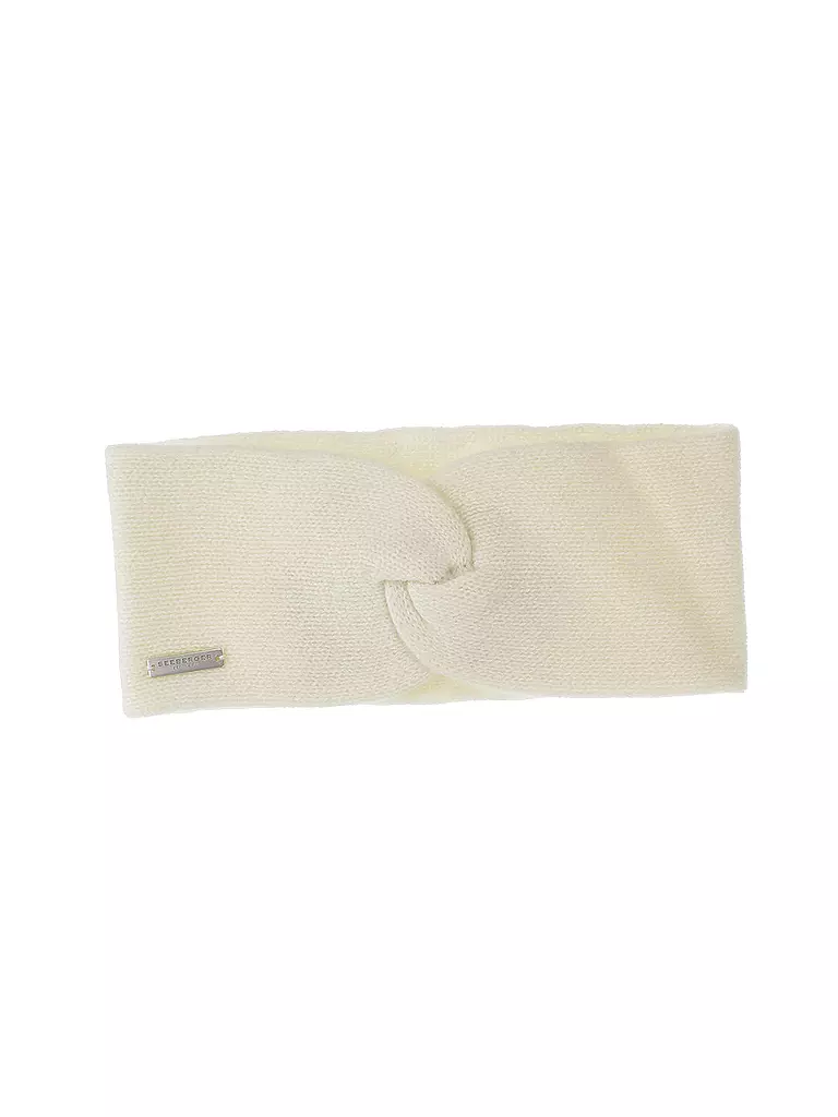 SEEBERGER | Fascia per capelli in cashmere | Crema