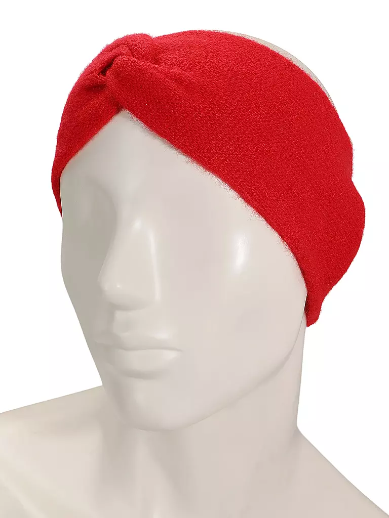 SEEBERGER | Fascia per capelli in cashmere | Rosso