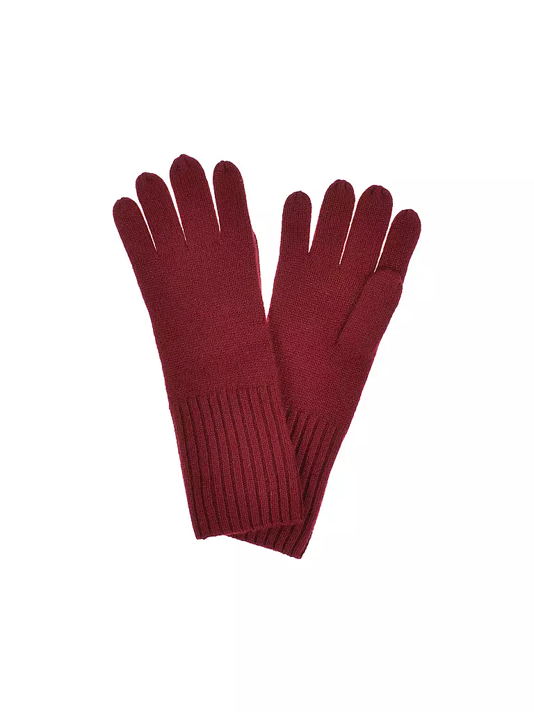 SEEBERGER | Guanti in cashmere | Rosso scuro