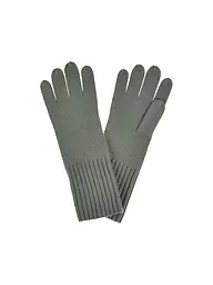 SEEBERGER | Guanti in cashmere | Verde scuro