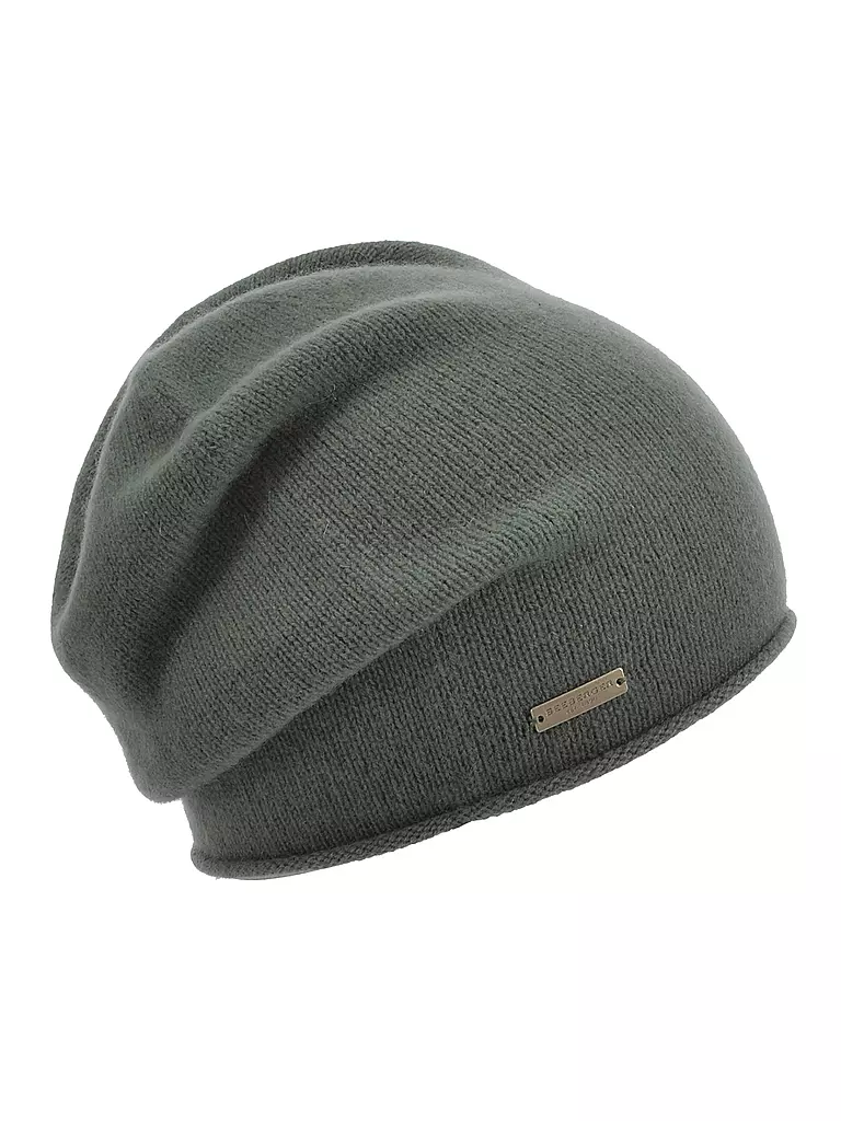 SEEBERGER | Kaschmir Mütze - Haube | Verde scuro