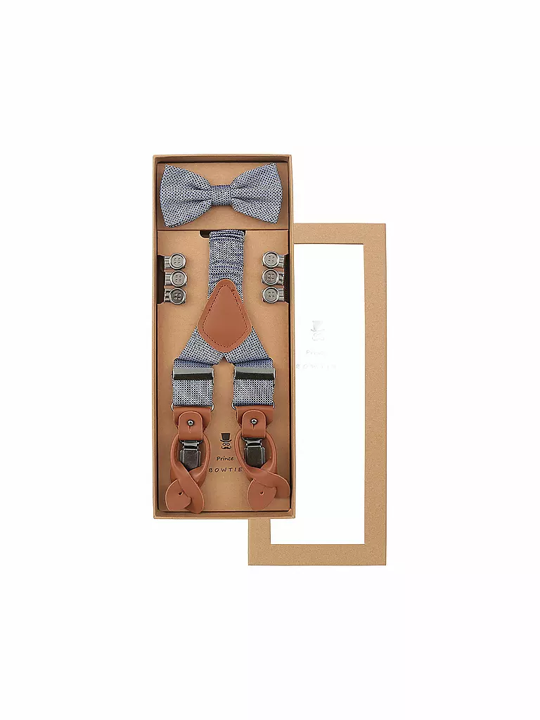 SEIDENFALTER | Set di bretelle con papillon e clip a bottone | 