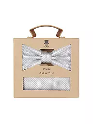 SEIDENFALTER | Set regalo - Papillon e fazzoletto da taschino | Grigio chiaro