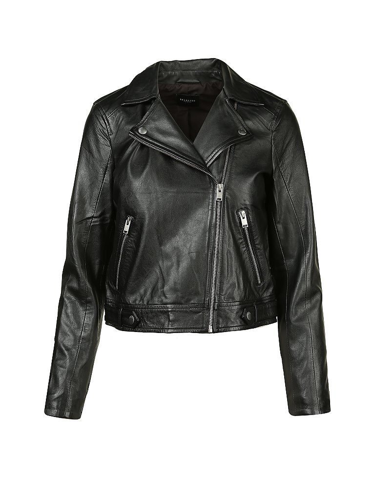 Giacca di pelle nero 38