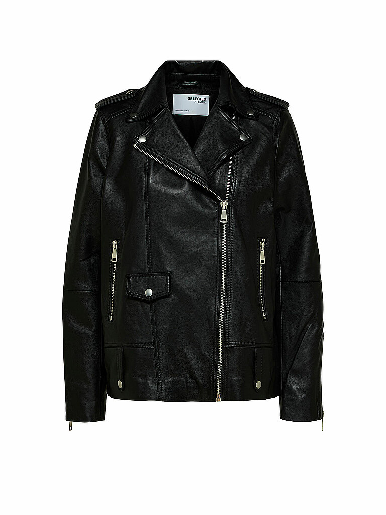 Giacca in pelle SLFMADISON nero 34