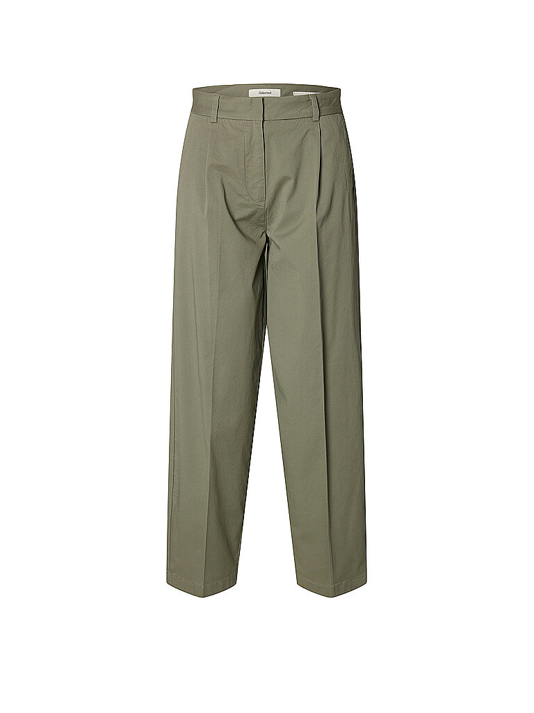 Pantaloni business SLFBARREL MILLE oliva 36/L30