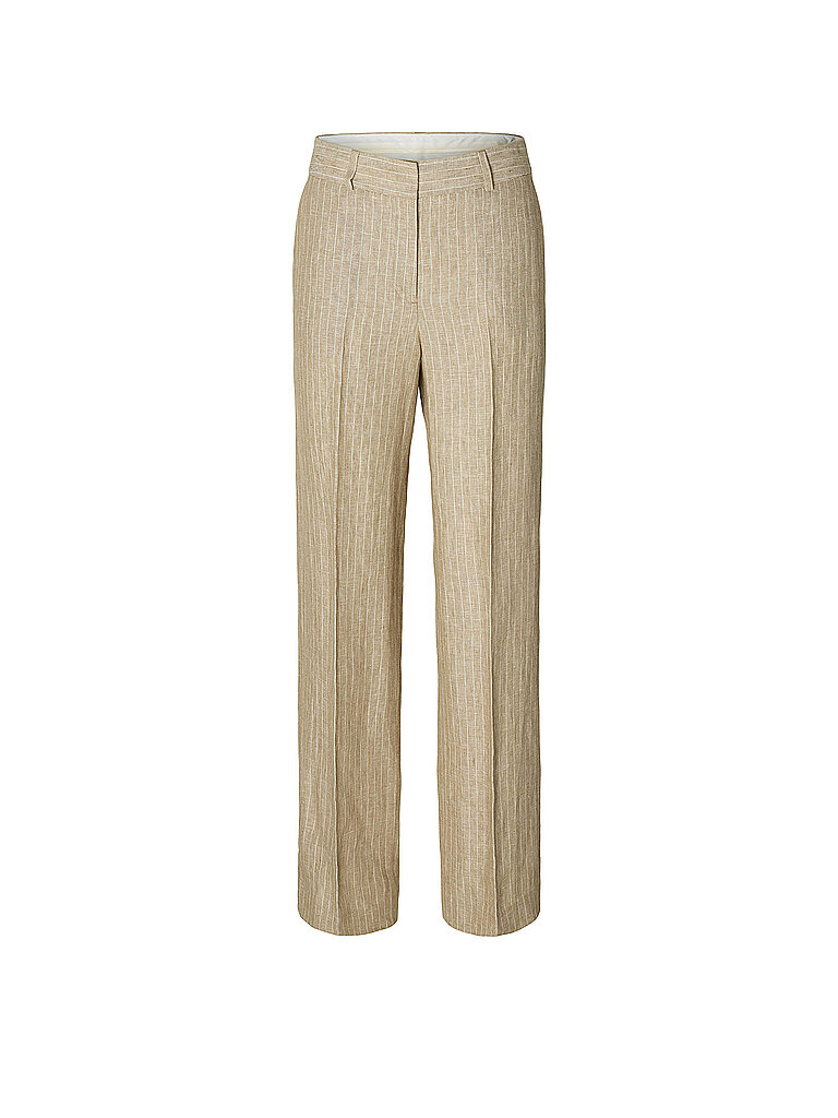 Pantaloni business SLFWIDE IDA beige 40/L30