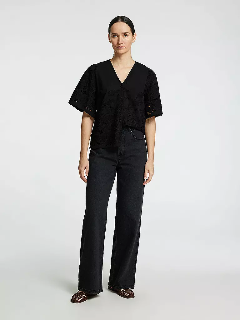 SELECTED FEMME | Blusa SLFDAHLIA BRODERI | Nero